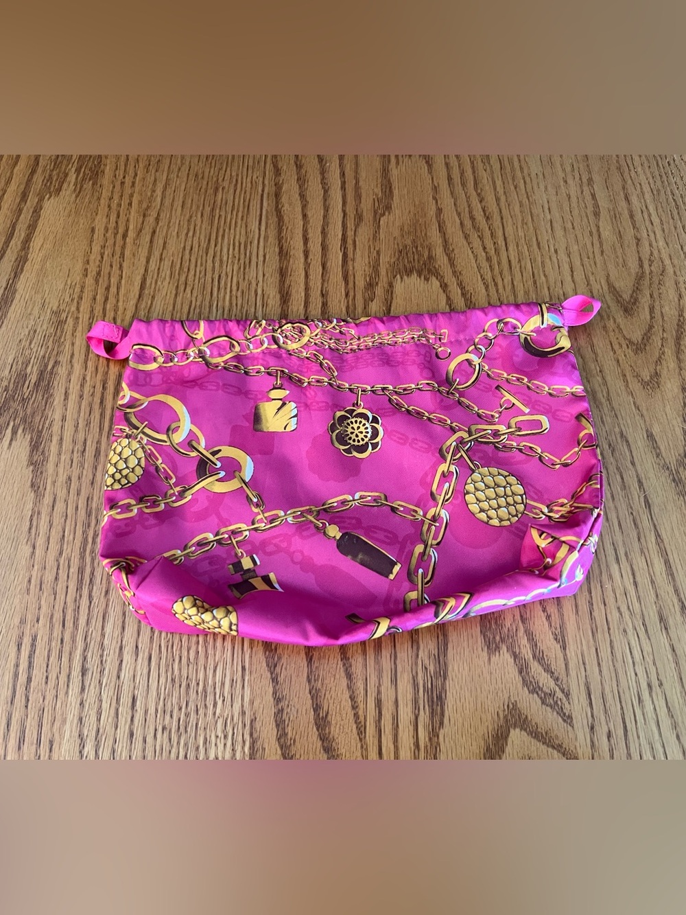 Estee Lauter Drawstring Hot Pink Satin Pouch